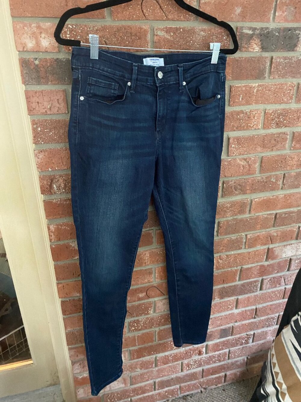 Denizen from Levi's Mid Rise Skinny Stretch Dark Wash Jeans